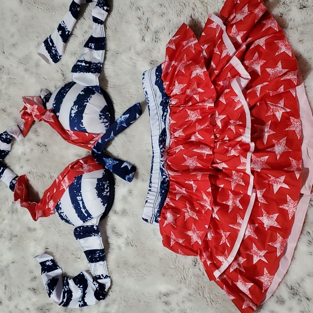 American Flag swimsuit size xs